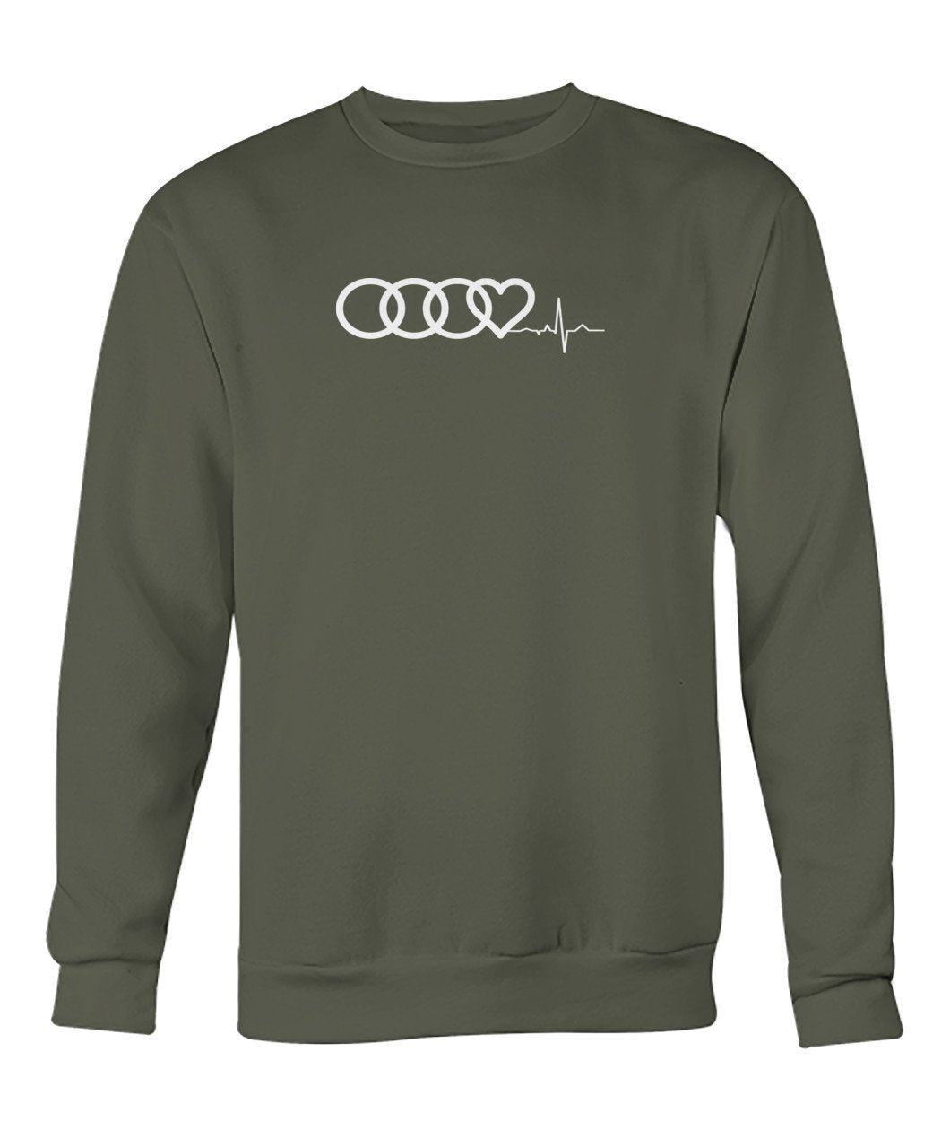 AUDI HEART BEAT Crew Neck Sweatshirt Hoodie