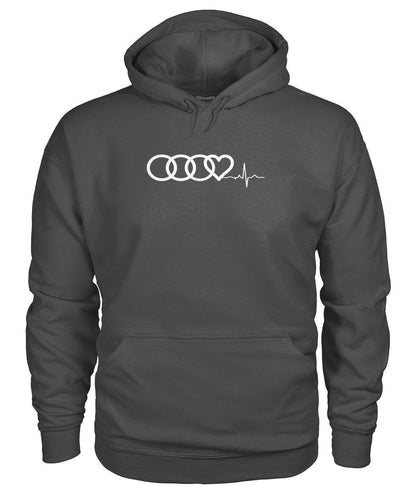 AUDI Herzschlag HEART BEAT Gildan Pullover Sweatshirt Hoodie