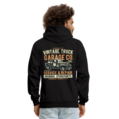 Vintage truck Cars Men's Hoodie - black