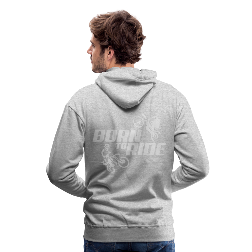 Born to Ride Motocross Men’s Premium Hoodie - heather grey