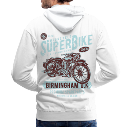 Super Bike Motorcycle Men’s Premium Hoodie - white