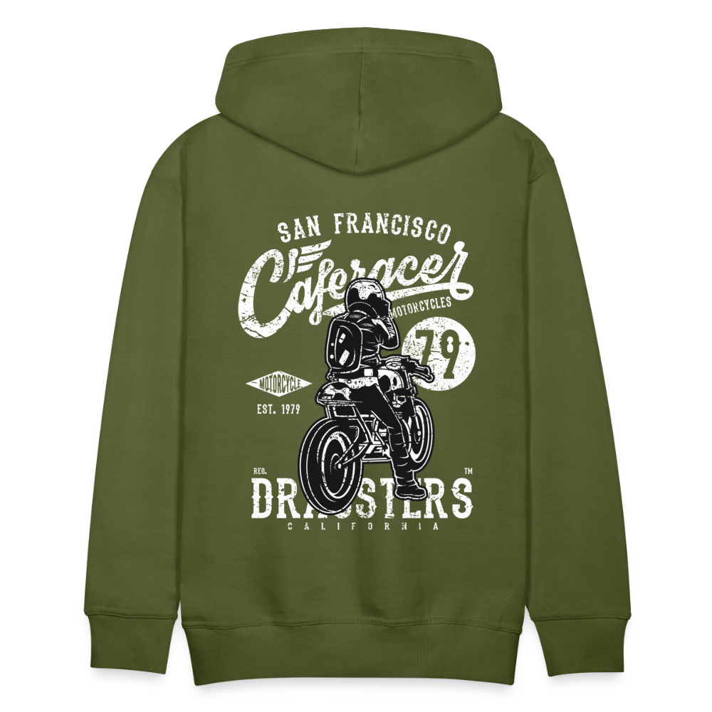 Motorcycle San Francisco Caferacer Men’s Premium Hoodie - olive green