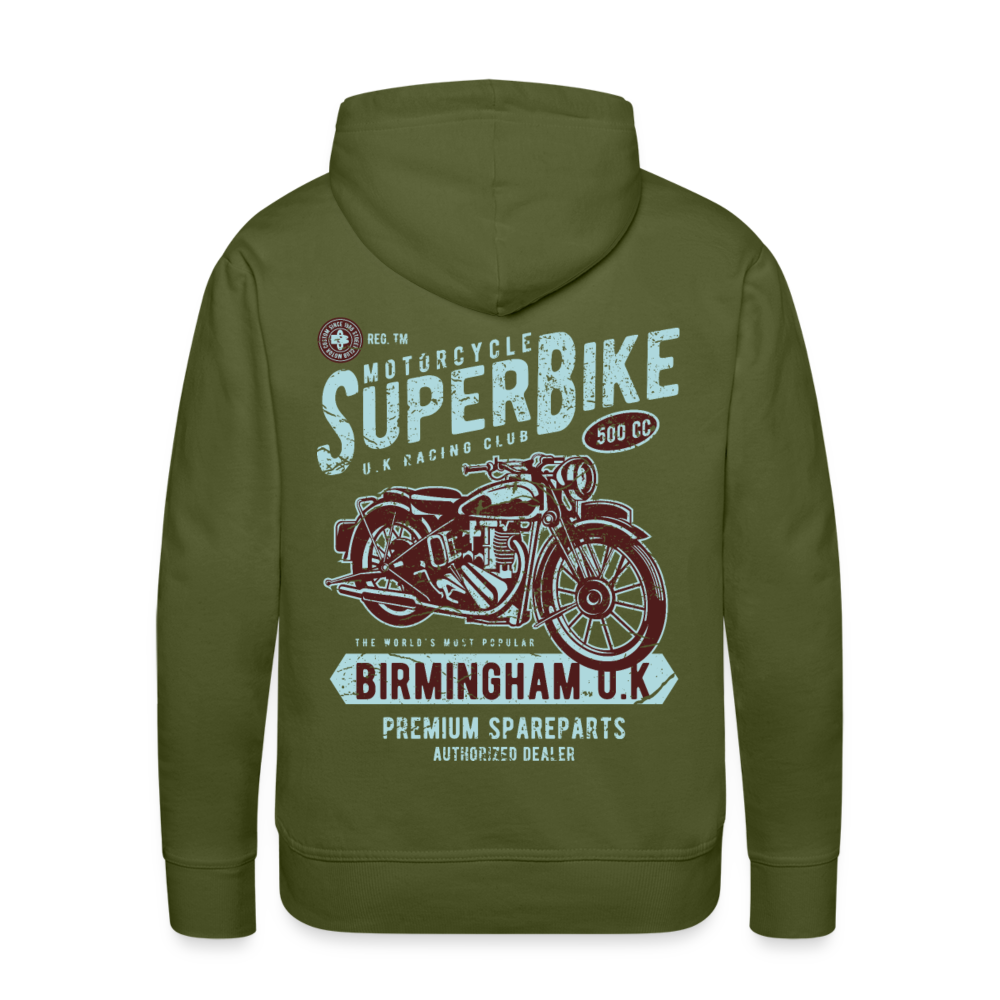 Super Bike Motorcycle Men’s Premium Hoodie - olive green