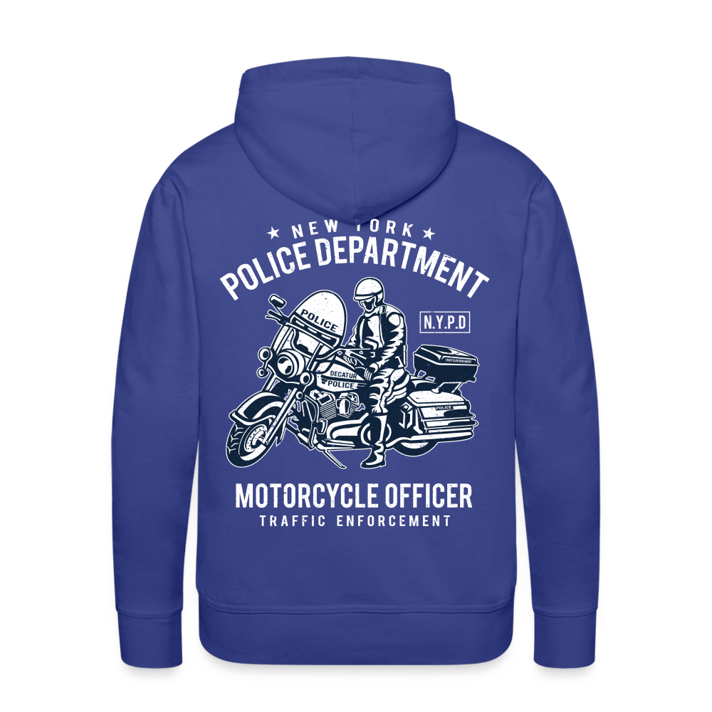 New York Police Department Motorcycle Officer Men’s Premium Hoodie - royal blue