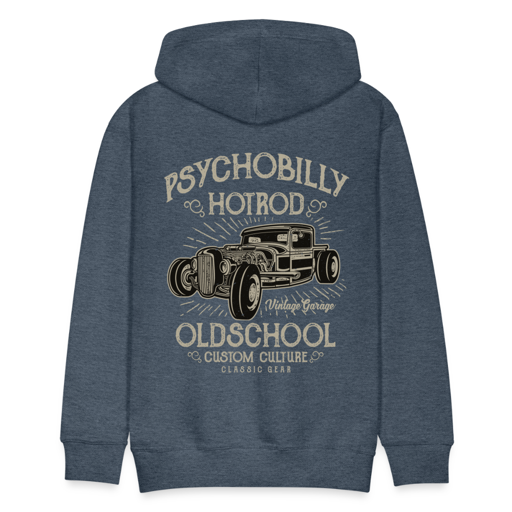 Psychobilly hotrod Men’s Premium Hoodie - heather denim