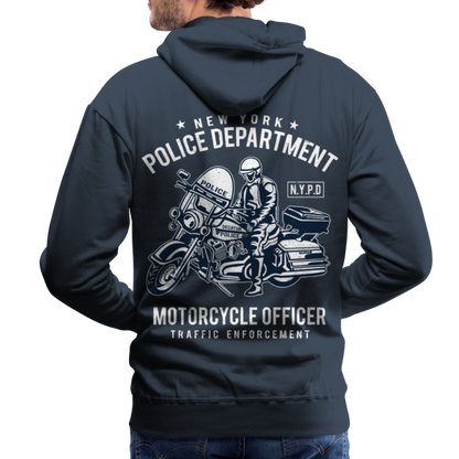 New York Police Department Motorcycle Officer Men’s Premium Hoodie - navy