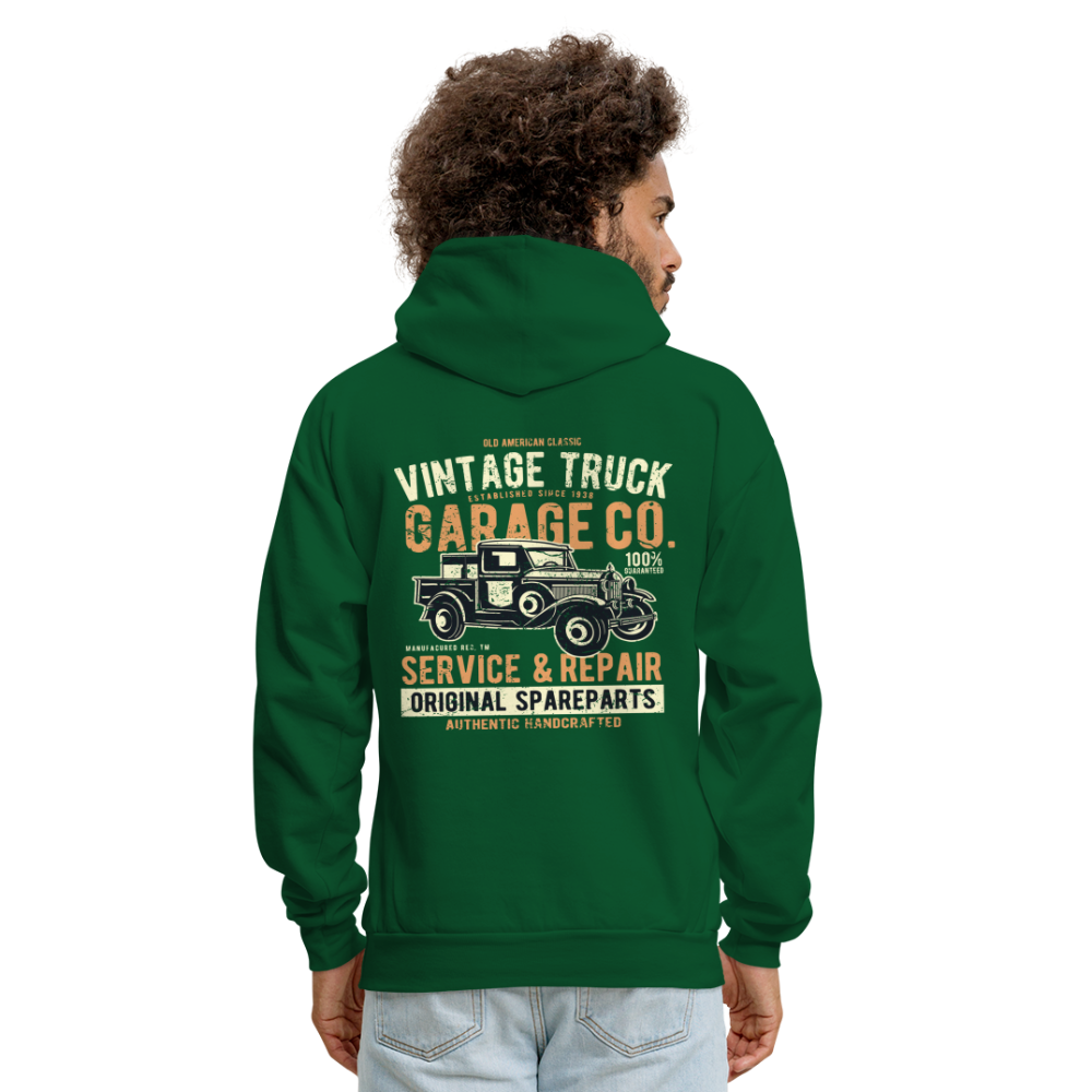 Vintage truck Cars Men's Hoodie - forest green