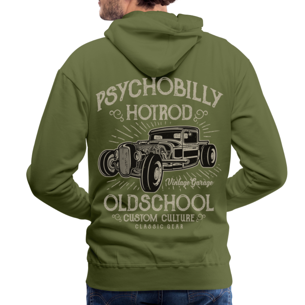 Psychobilly hotrod Men’s Premium Hoodie - olive green