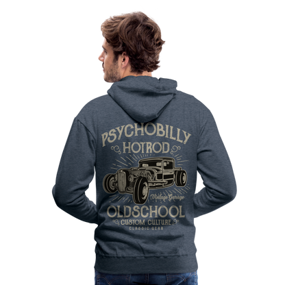 Psychobilly hotrod Men’s Premium Hoodie - heather denim