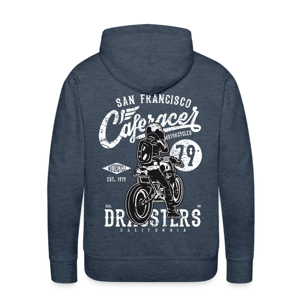 Motorcycle San Francisco Caferacer Men’s Premium Hoodie - heather denim