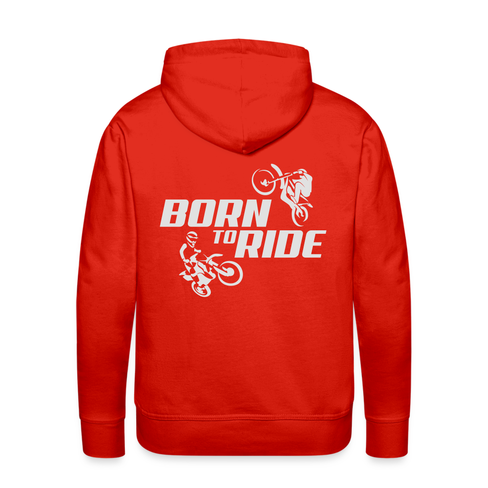 Born to Ride Motocross Men’s Premium Hoodie - red