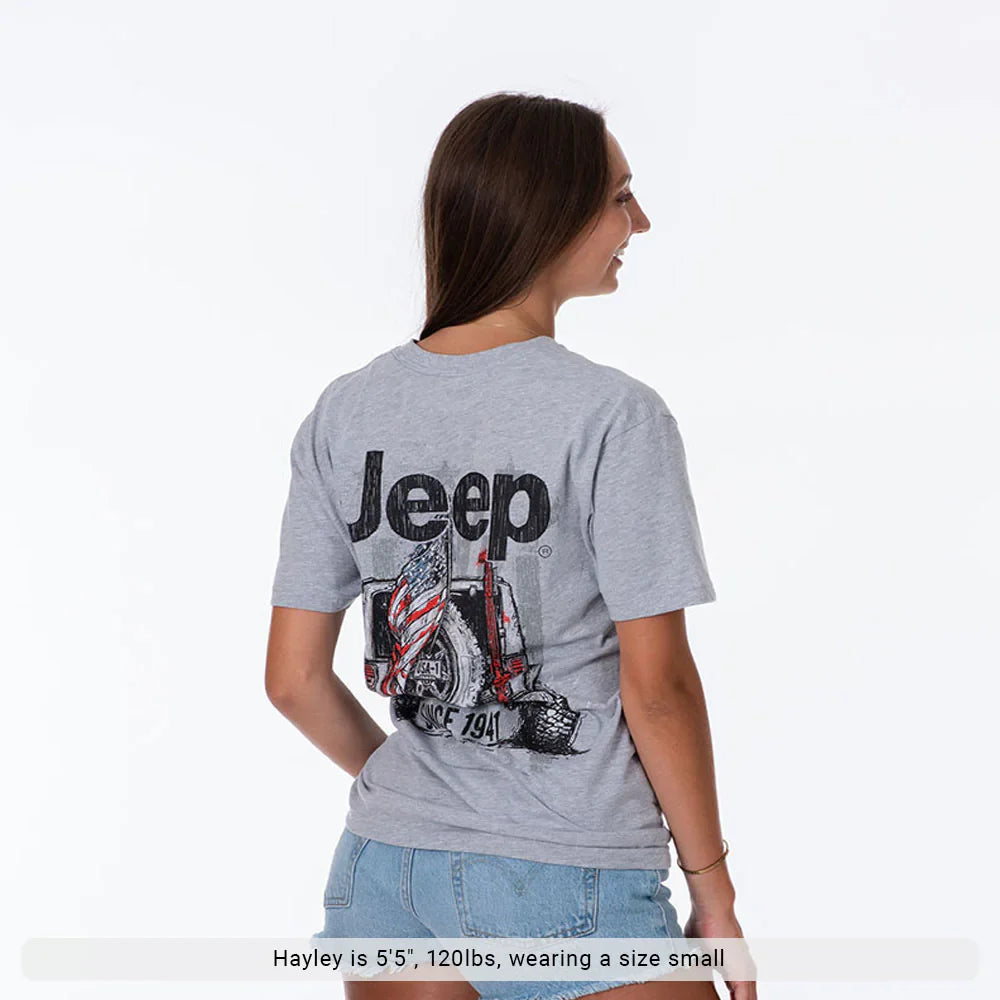 Jeep T-shirts Since 1941 Unisex All Over Print Heather Grey