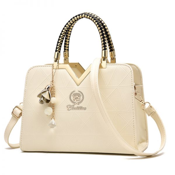 Cadillac Spring Women’s Luxury Handbag-bag-Driver Apparel-Beige-Driversapparel.com