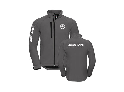 AMG Mercedes Soft Shell Bike Style Jacket without Hood_Driver_Clothing