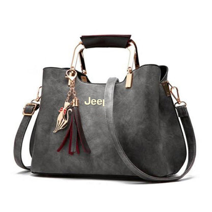 Jeep Deluxe Handbag For Women-bag-Driver Apparel-Grey-Driversapparel.com