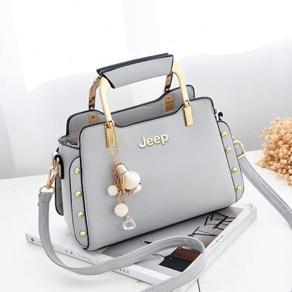 Jeep Genuine Leather Ladies Handbag-bag-Driver Apparel-Grey-Driversapparel.com