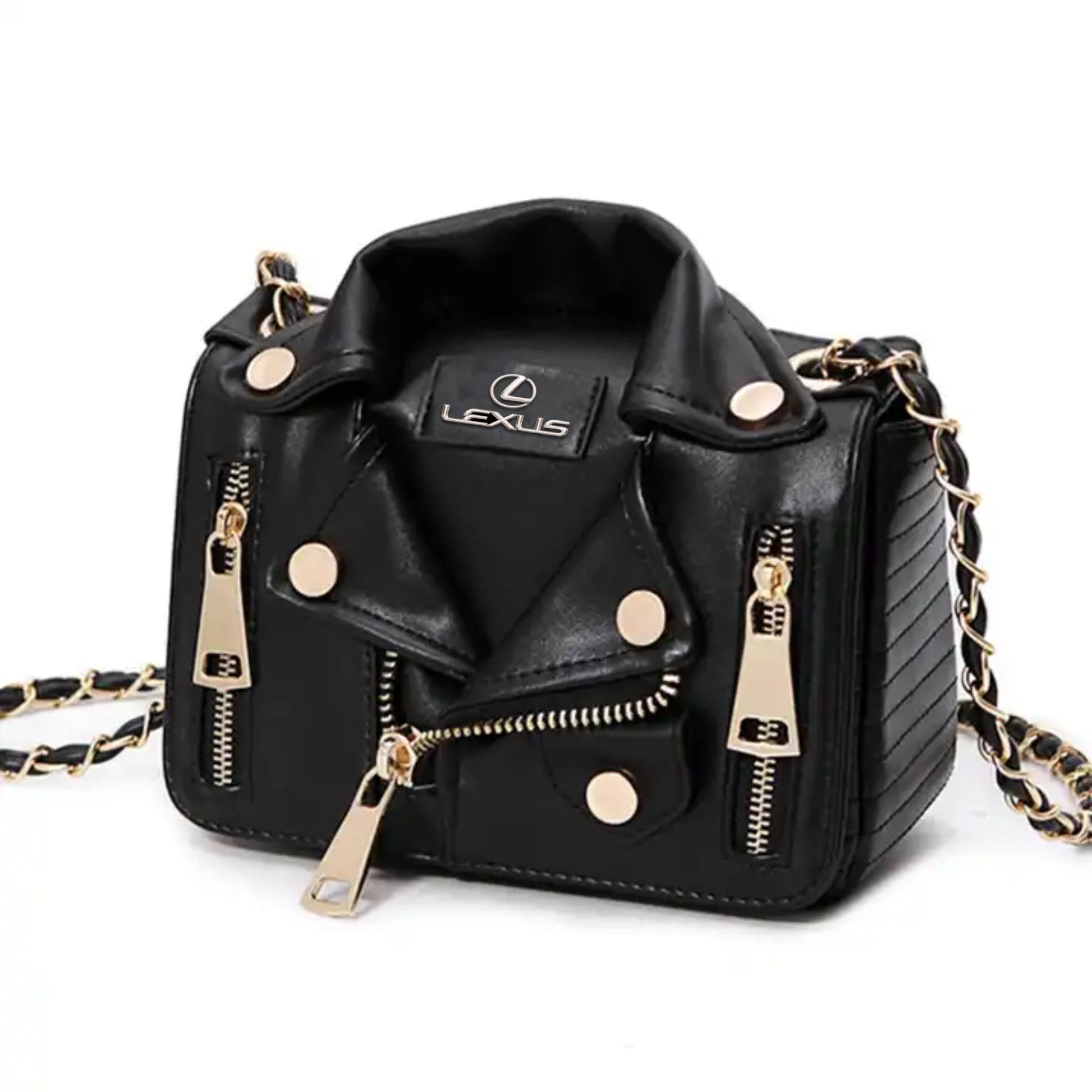 Lexus Luxury Collar Women&#8217;s Handbag-bag-Driver Apparel-Black-Driversapparel.com