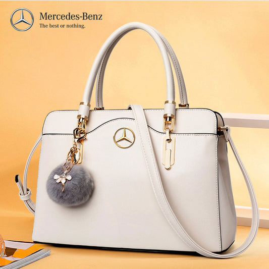 Mercedes Classy Deluxe Leather HandBag-bag-Driver Apparel-Beige-Driversapparel.com