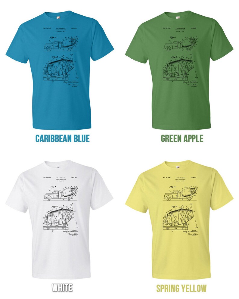 Blueprint Cement Mixer Truck Shirt for Construction Workers_driver_clothing_drivi.store