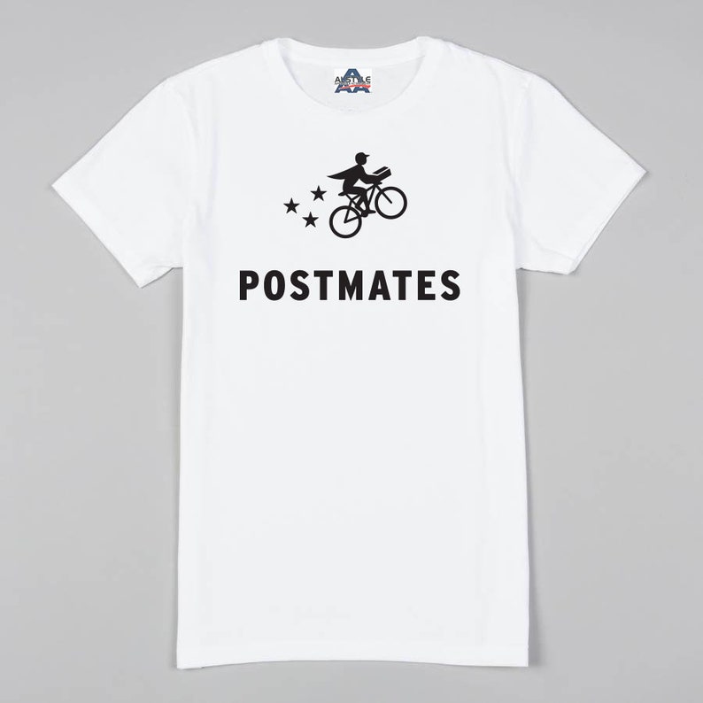 POSTMATES Logo Tee Shirt for Food Delivery Drivers, Large/XL