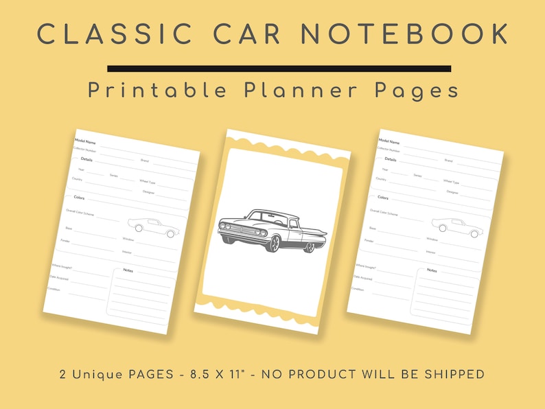 Vintage Automotive Collector's Notebook