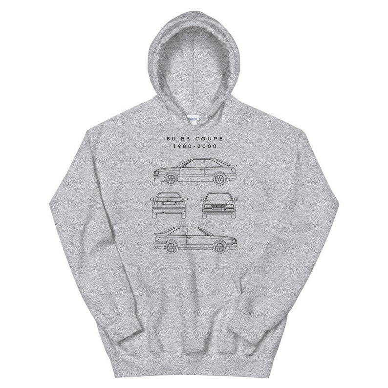 B3 Coupe Blueprint Unisex Hoodie_driver_apparel_drivi.store