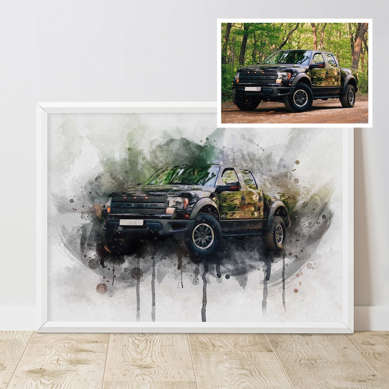 Personalized Car Portrait: A Unique Gift for Car Enthusiasts_driver_clothing_drivi.store