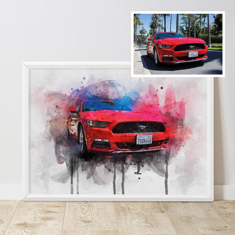 Personalized Car Portrait: A Unique Gift for Car Enthusiasts_driver_clothing_drivi.store