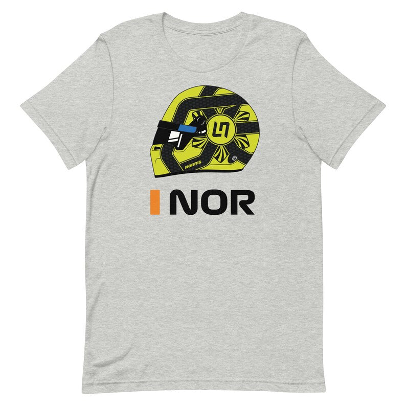 Lando Norris F1 Helmet T-shirt for Formula One Fans_driver_clothing_drivi.store