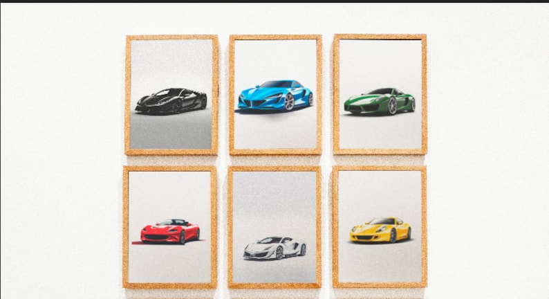 Minimalist Sports Car Prints