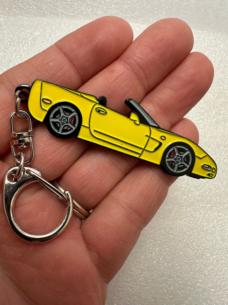 Corvette C5 Convertible Enamel Keychains (8 Colors)_driver_clothing_drivi.store