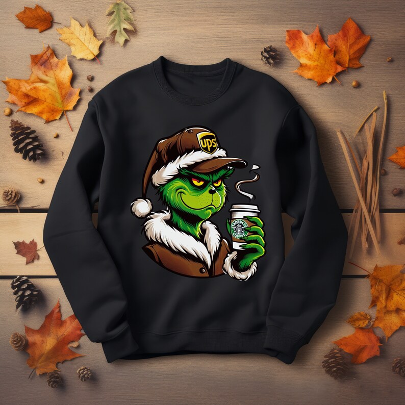 Grinchmas Starbucks Coffee UPS Driver Sweatshirt