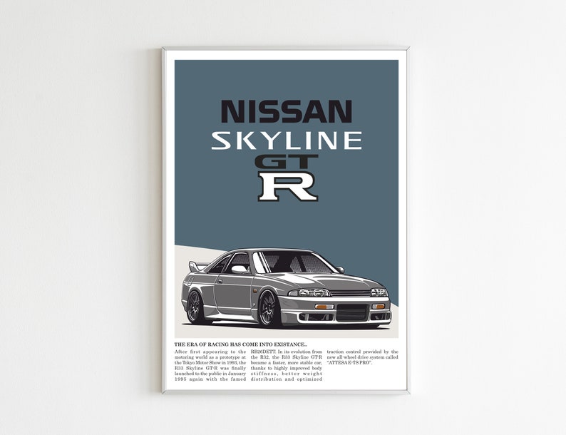 Digital GTR Poster | Automotive Enthusiast Art | Instant JDM Wall Decor_driver_clothing_drivi.store