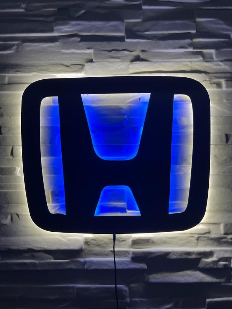 Honda Logo LED Sign: Sleek Automotive Decor_driver_clothing_drivi.store