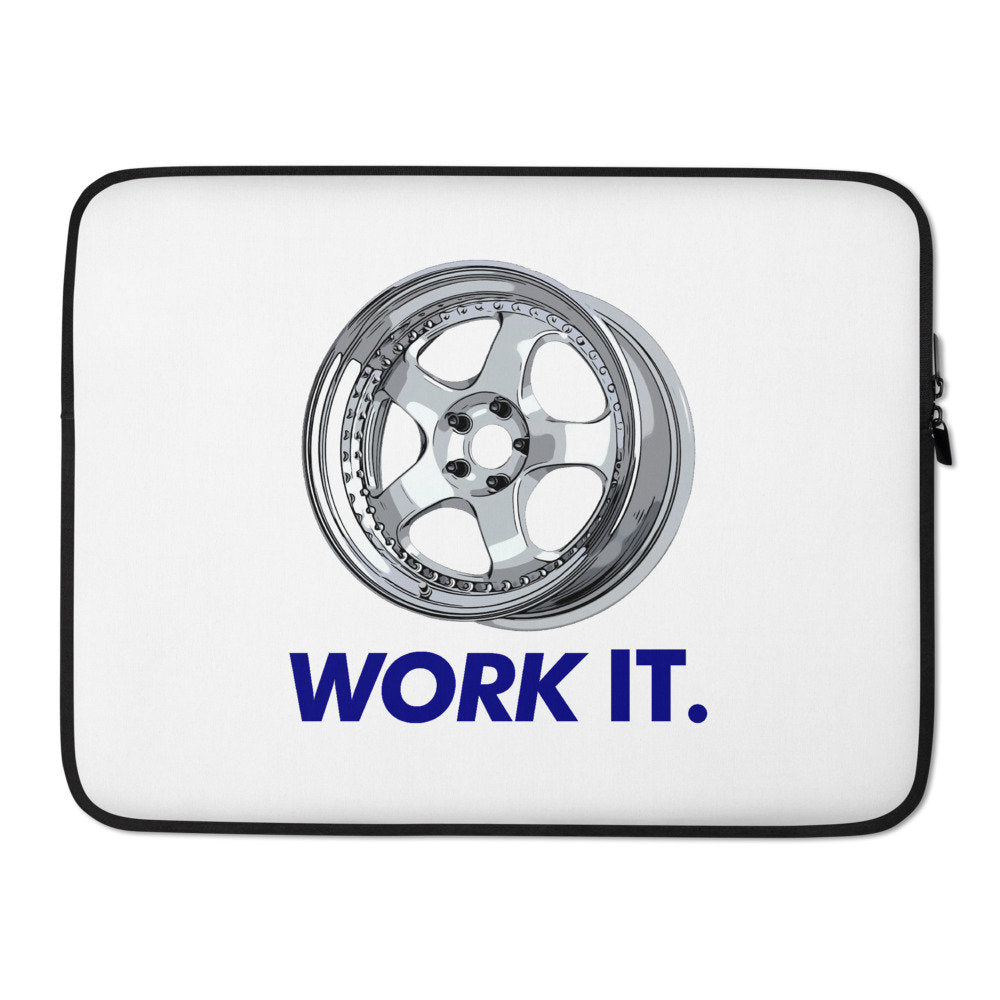 Work It JDM Wheel Laptop Sleeve