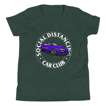 JZA80 JDM 2JZ Social Distancing Car Club Youth Short Sleeve T-Shirt