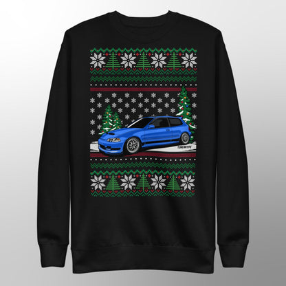 Hässlicher Weihnachtspullover - Honda Civic EG