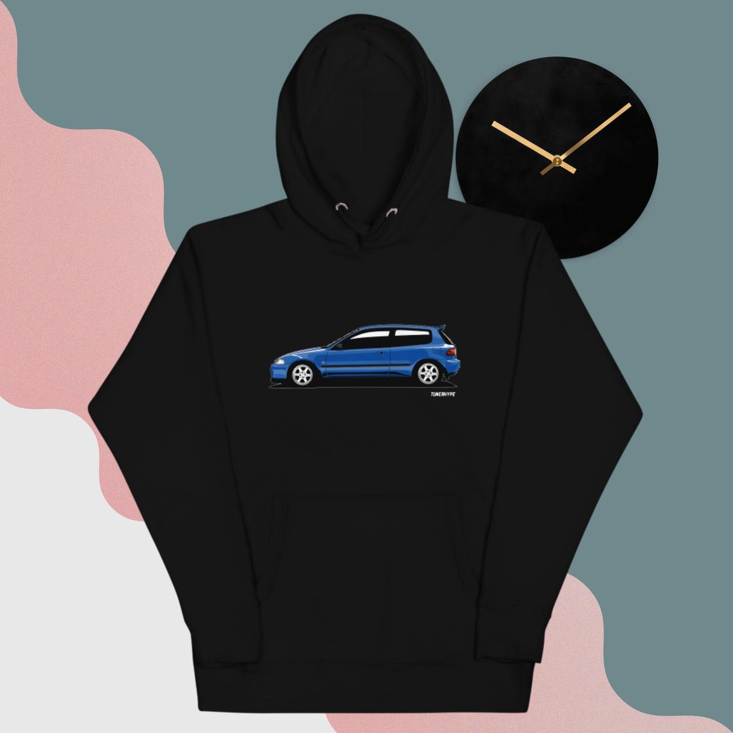 TUNERHYPE Hoodie - Honda Civic EG in Captiva Blue