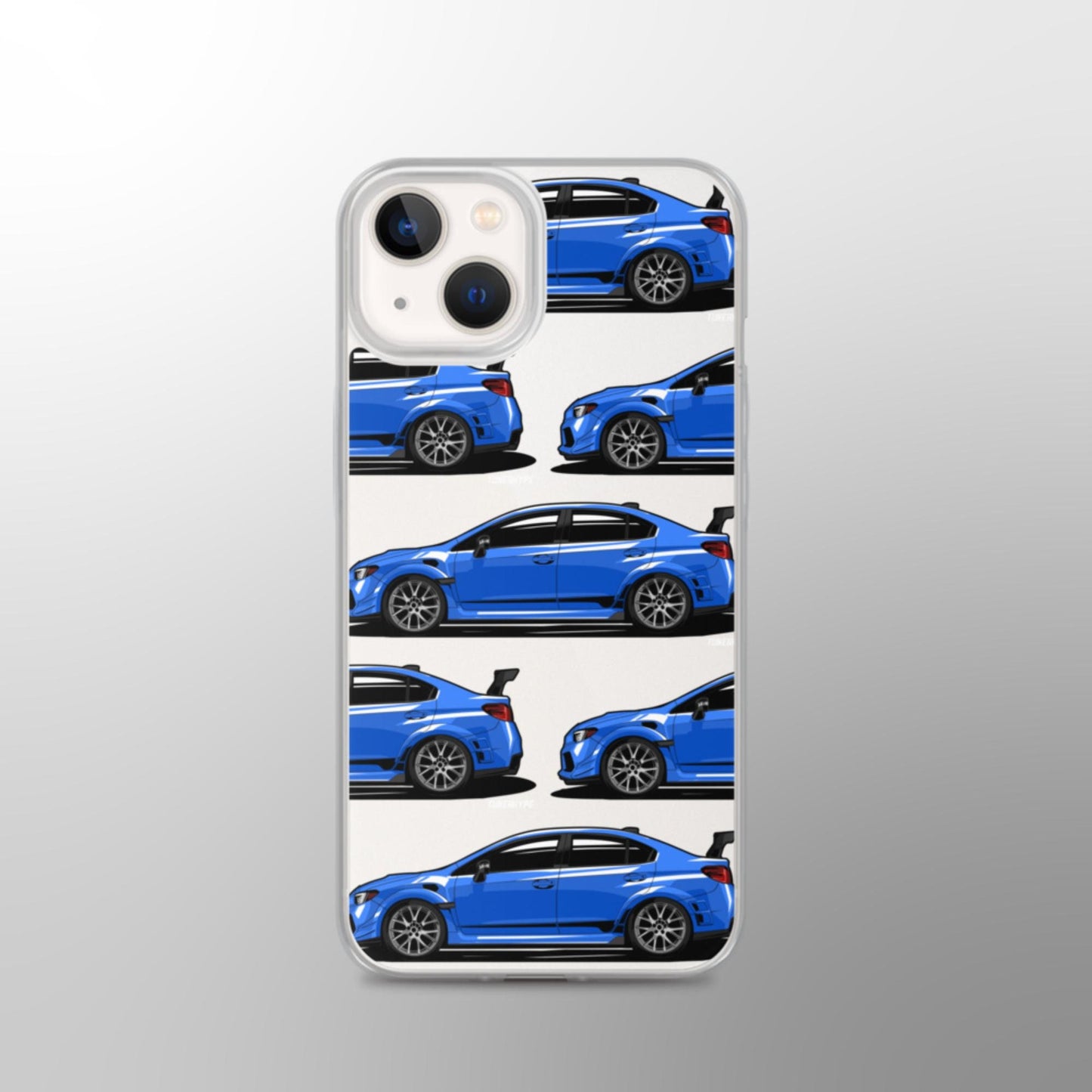 Transparente iPhone-Hülle für Subaru WRX STI, World Rally Blau