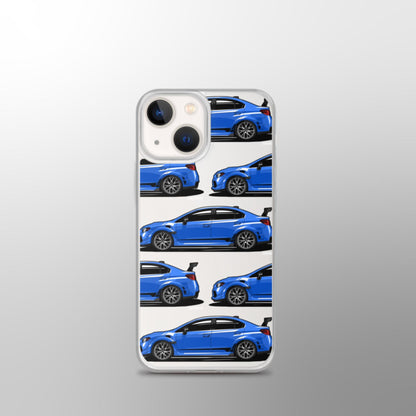 Transparente iPhone-Hülle für Subaru WRX STI, World Rally Blau