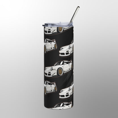 Porsche 911 964 White - Limited Edition - Stainless Steel Tumbler for Coffee Tea Water