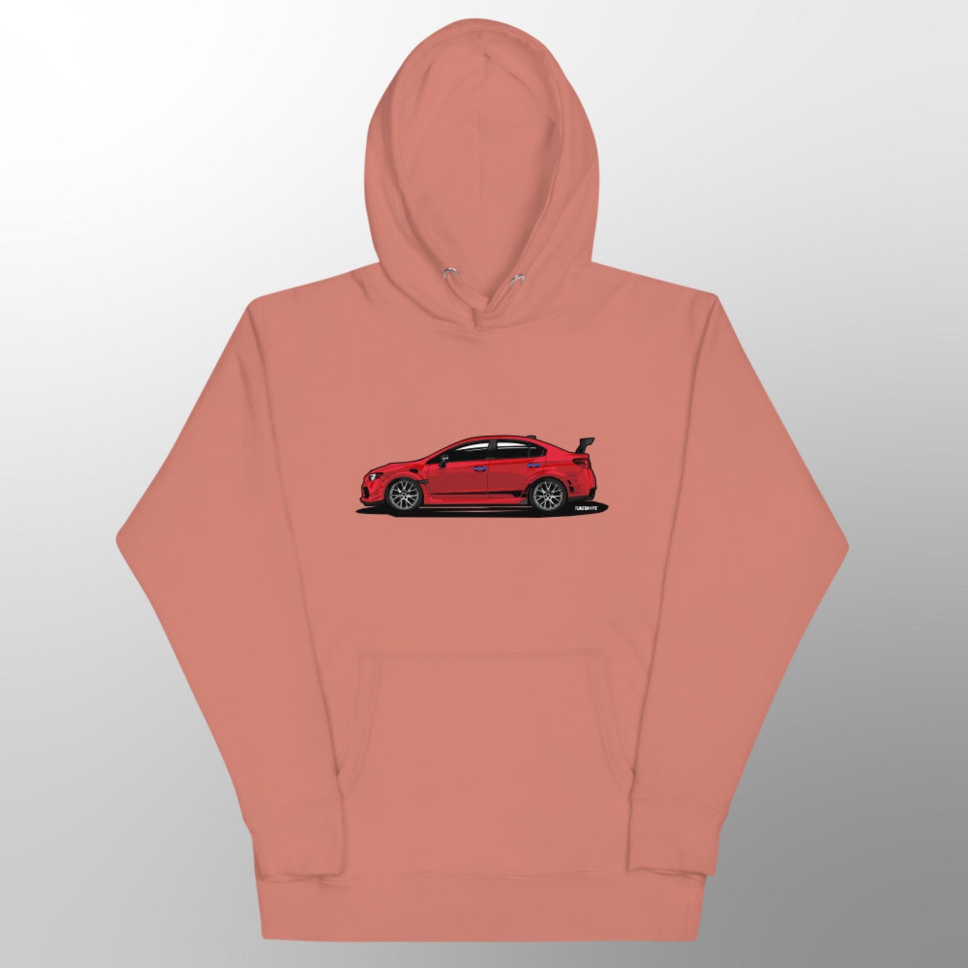 Subaru WRX STI in Pure Red - Extra Comfy Premium Blend Hoodie