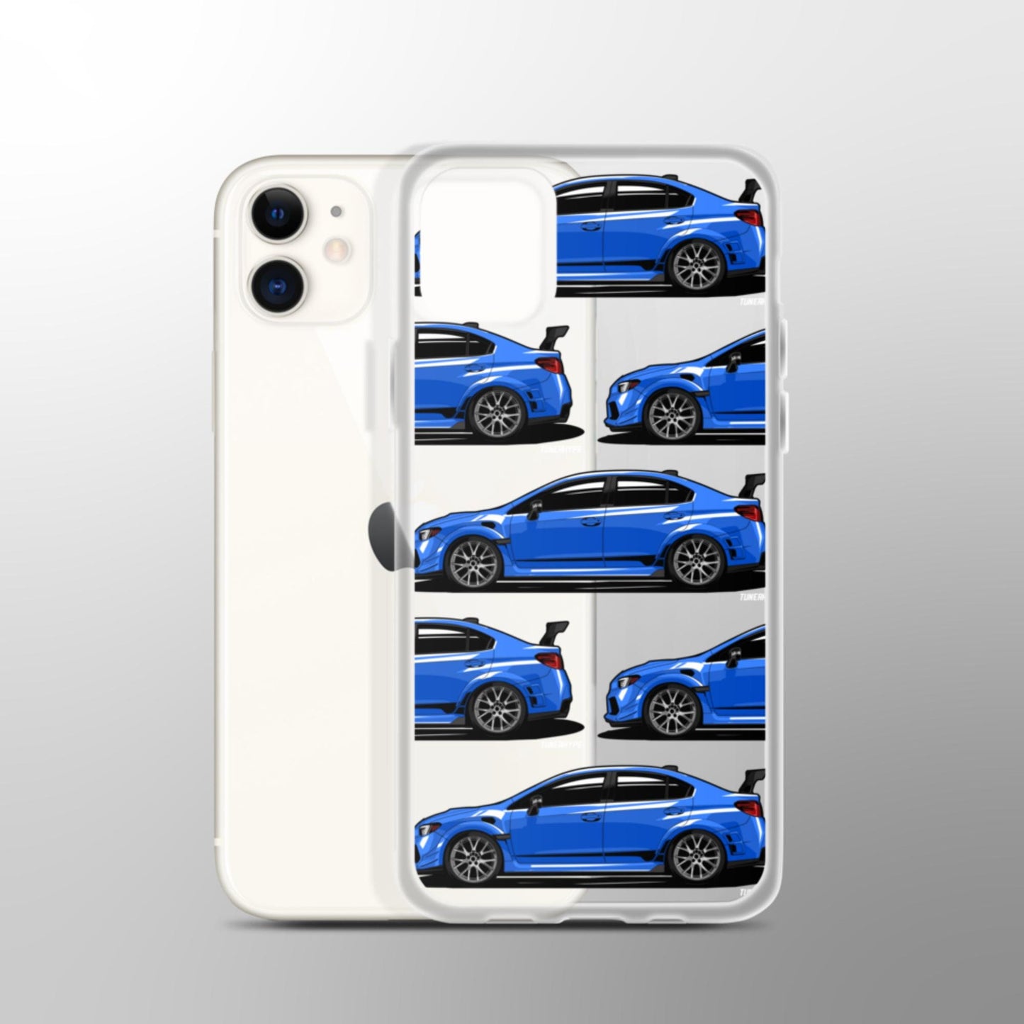 Transparente iPhone-Hülle für Subaru WRX STI, World Rally Blau