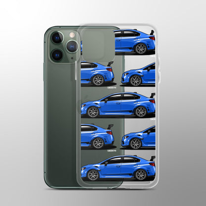 Transparente iPhone-Hülle für Subaru WRX STI, World Rally Blau