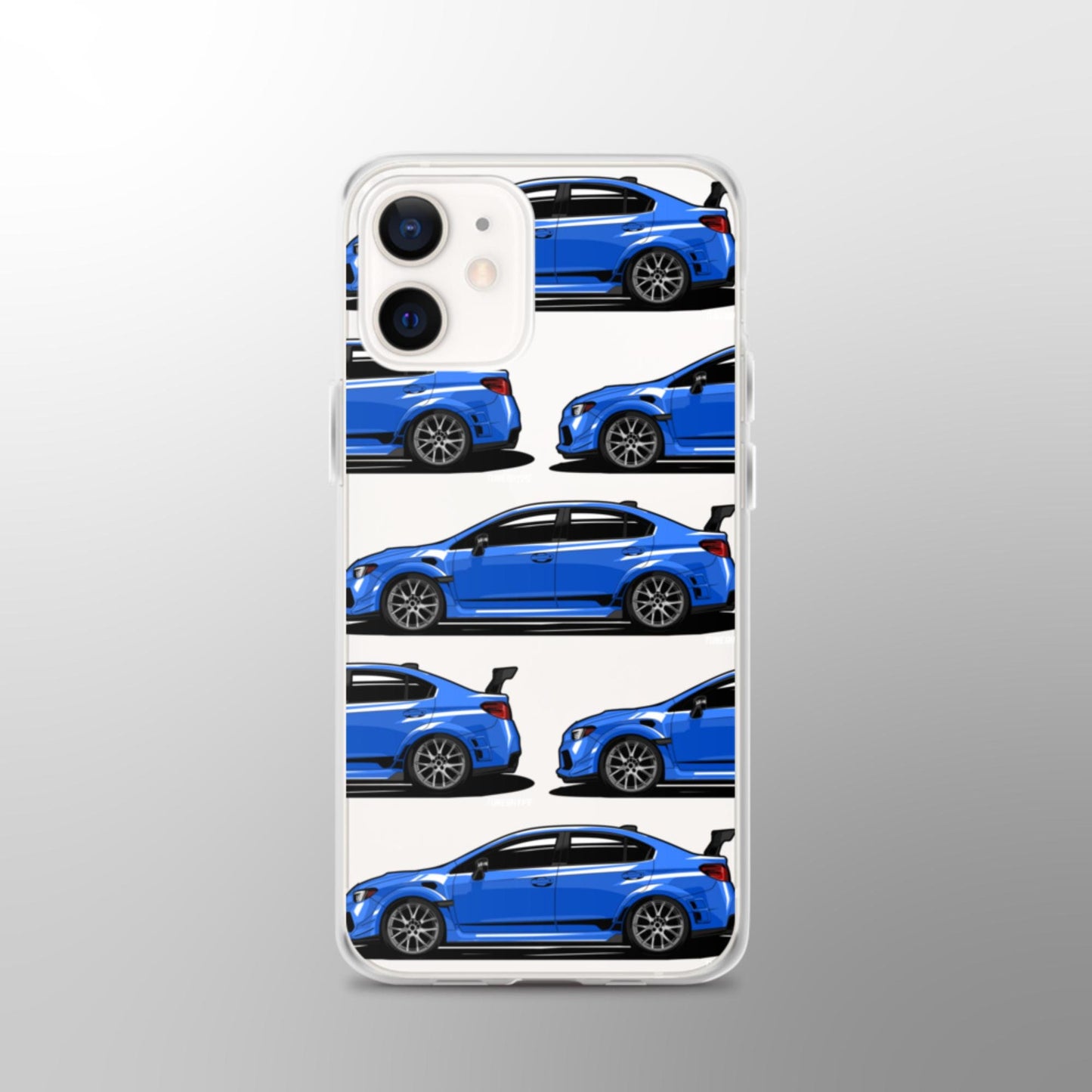 Transparente iPhone-Hülle für Subaru WRX STI, World Rally Blau