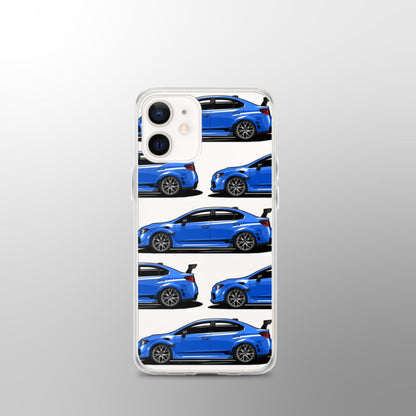 Transparente iPhone-Hülle für Subaru WRX STI, World Rally Blau