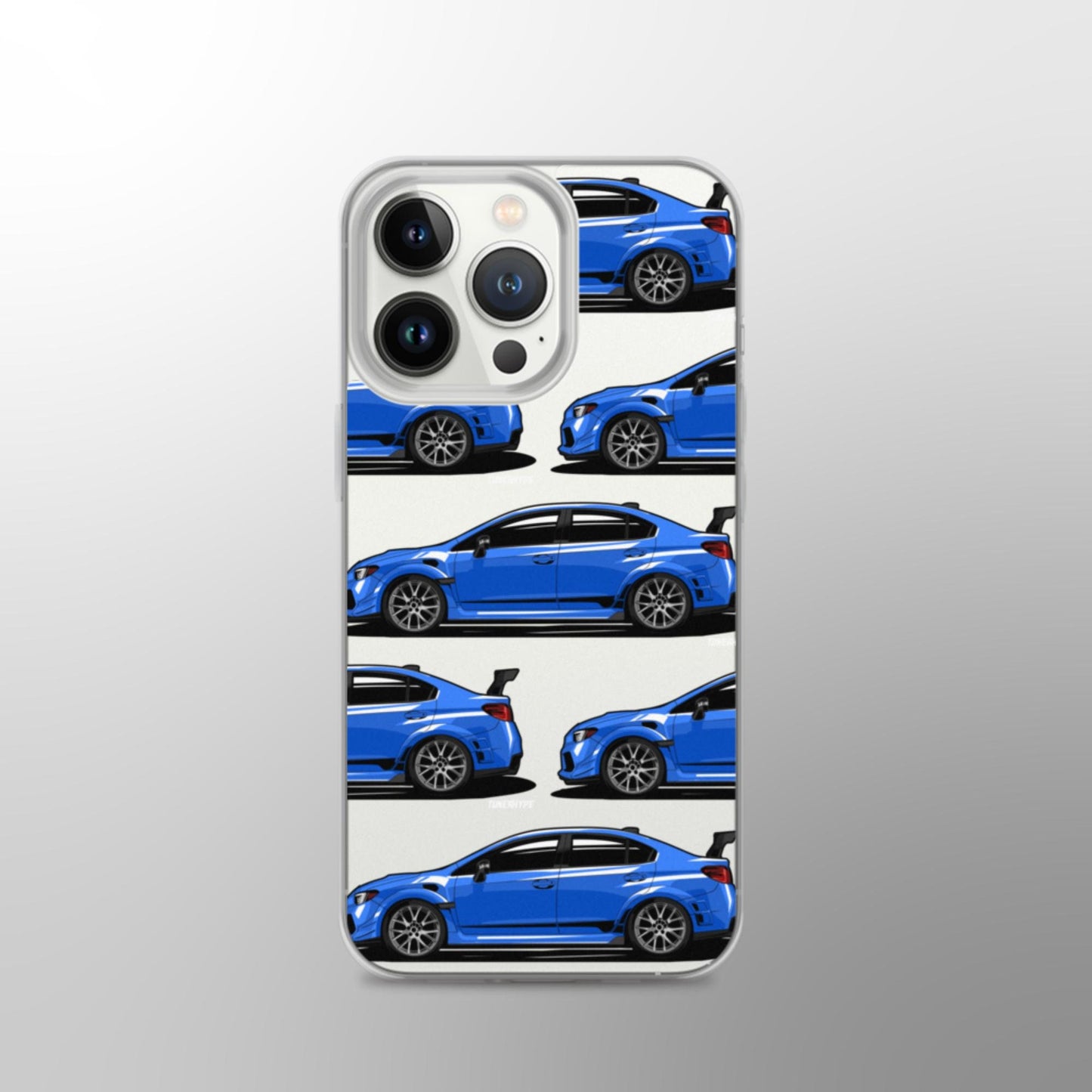 Transparente iPhone-Hülle für Subaru WRX STI, World Rally Blau