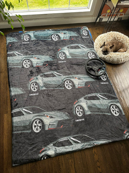 Nissan 370z Nismo Edition All Over Print Decke - Auto Typ Weihnachtsgeschenk, Lustiges Weihnachtsgeschenk, Nissan 350z Geschenk, Nismo Geschenk