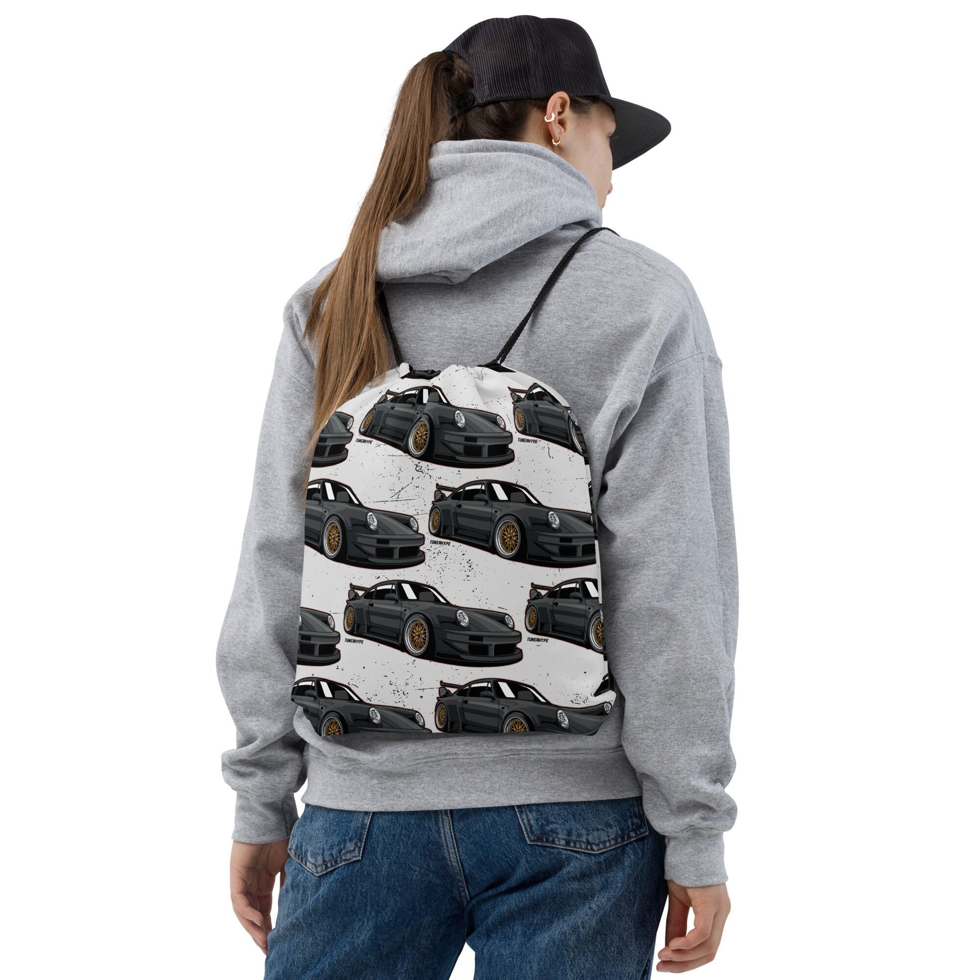 Porsche 911 964 Drawstring Bag - Limited Edition Dark Grey