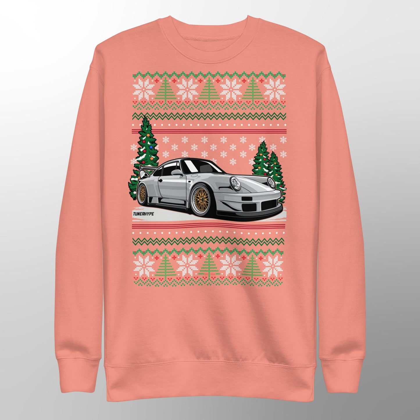 Hässlicher Weihnachtspullover - Porsche 911 964 in Grau - Hässlicher Weihnachtspullover - Weihnachtsgeschenk für Autofahrer, Lustiges Weihnachtsgeschenk, 911-Geschenk, Porsche-Geschenk